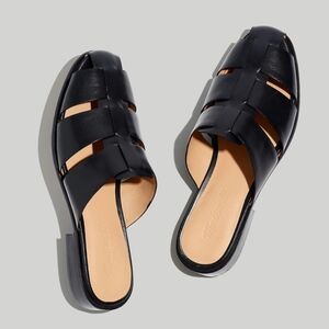 Madewell Black Leather Mules